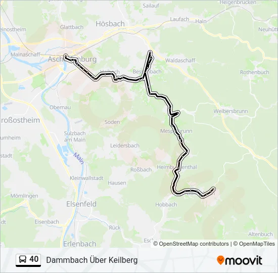 40 Bus Line Map