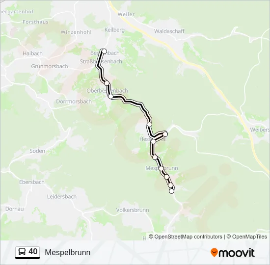40 Bus Line Map