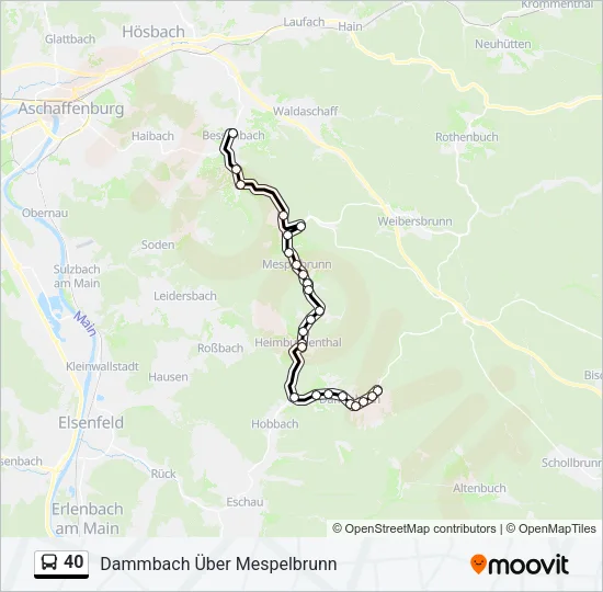 40 Bus Line Map