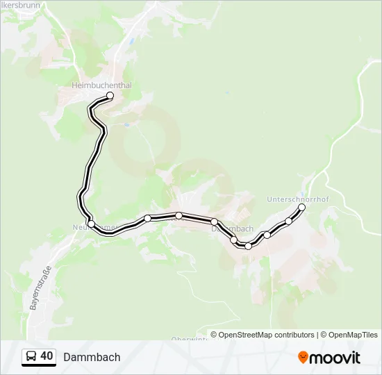 40 Bus Line Map