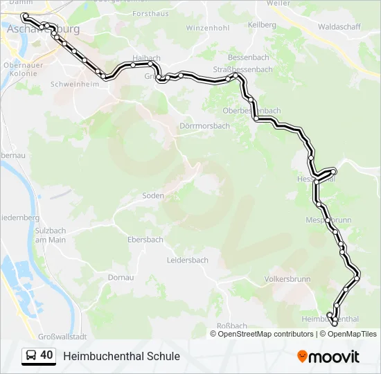40 Bus Line Map