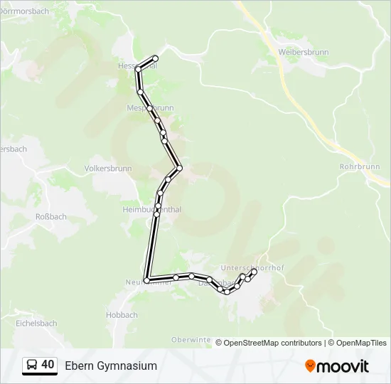 40 Bus Line Map