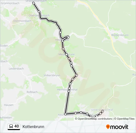 40 Bus Line Map