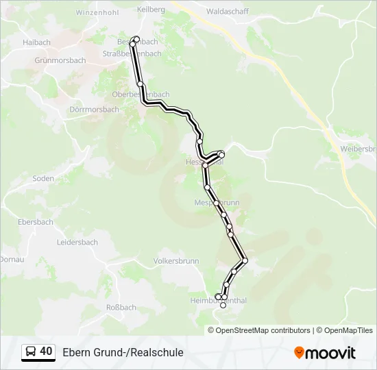 40 Bus Line Map