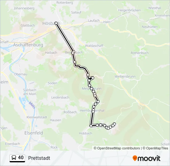 40 Bus Line Map