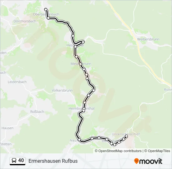 40 Bus Line Map
