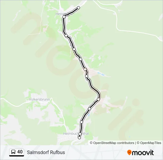 40 Bus Line Map