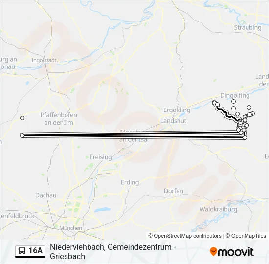 16A Bus Line Map