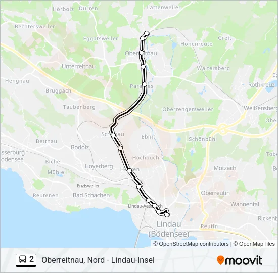 2 Bus Line Map