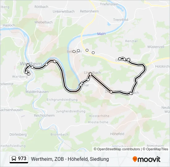 973 Bus Line Map