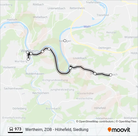 973 Bus Line Map