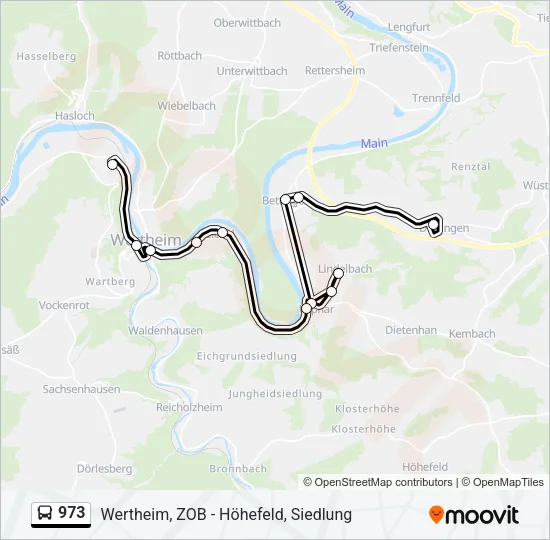 973 Bus Line Map