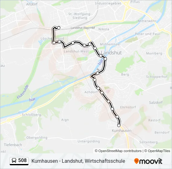508 Bus Line Map