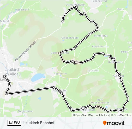 WU Bus Line Map