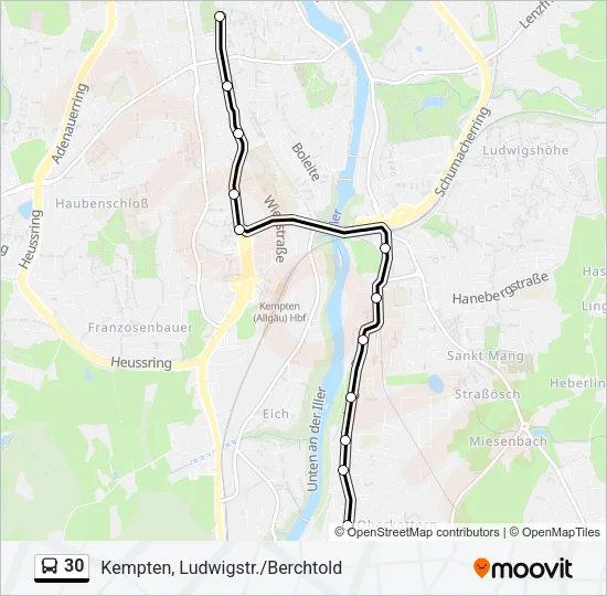 30 Bus Line Map