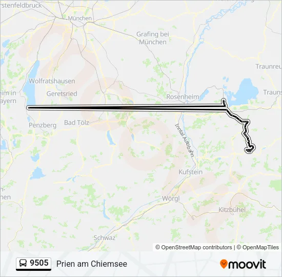 9505 Bus Line Map