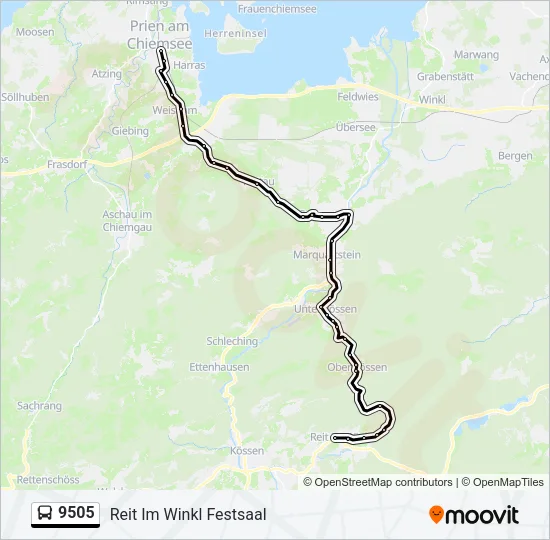 9505 Bus Line Map