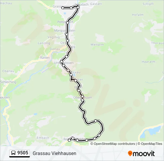 9505 Bus Line Map