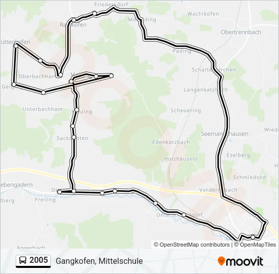 2005 Bus Line Map