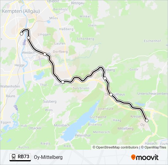 RB73 train Line Map