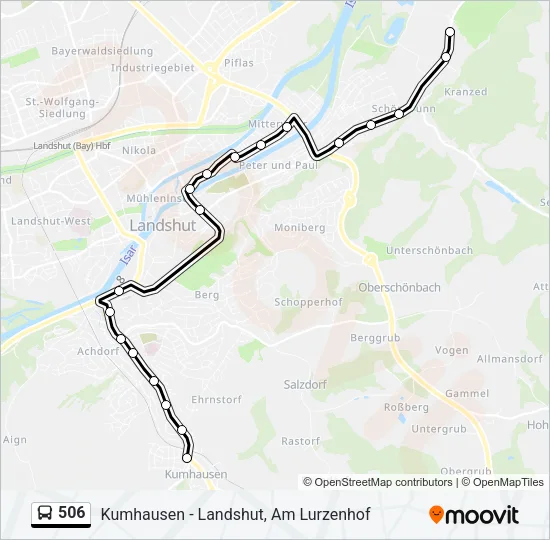 506 Bus Line Map