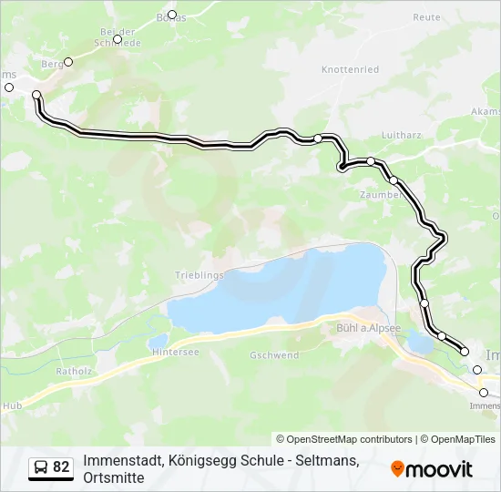 82 Bus Line Map