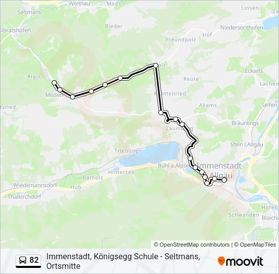 82 Bus Line Map