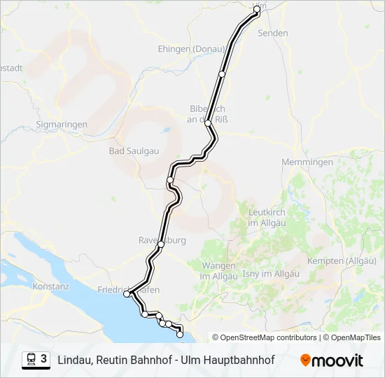 3 Train Line Map