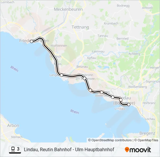 3 Train Line Map
