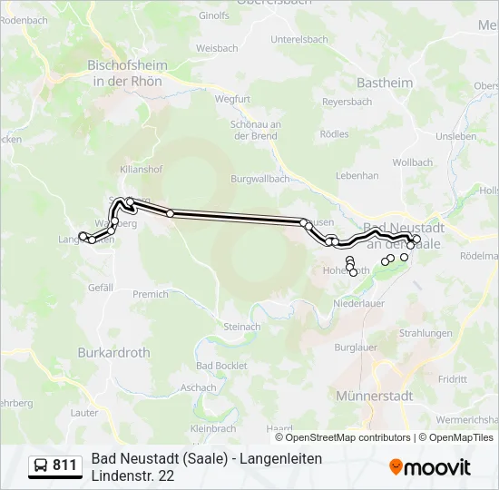 811 Bus Line Map
