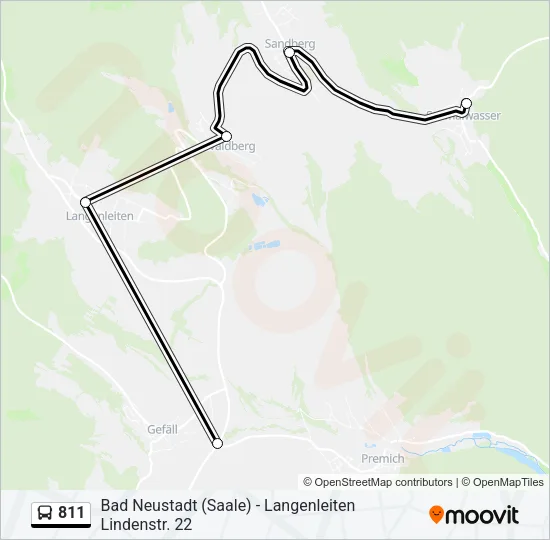 811 Bus Line Map