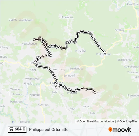 604 C Bus Line Map