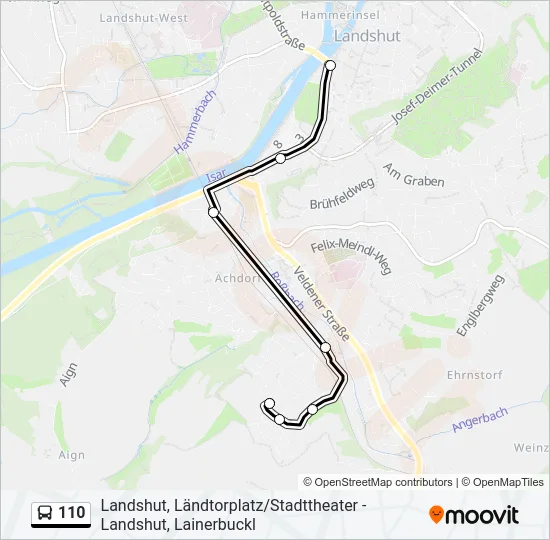 110 Bus Line Map