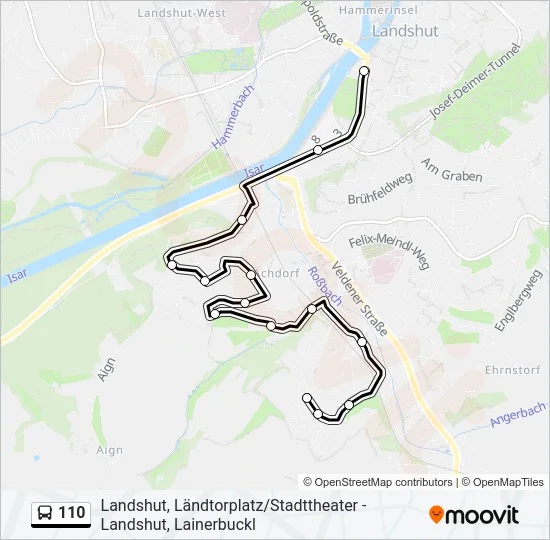 110 Bus Line Map