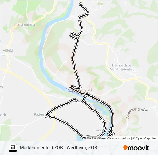 632 RUFBUS Bus Line Map