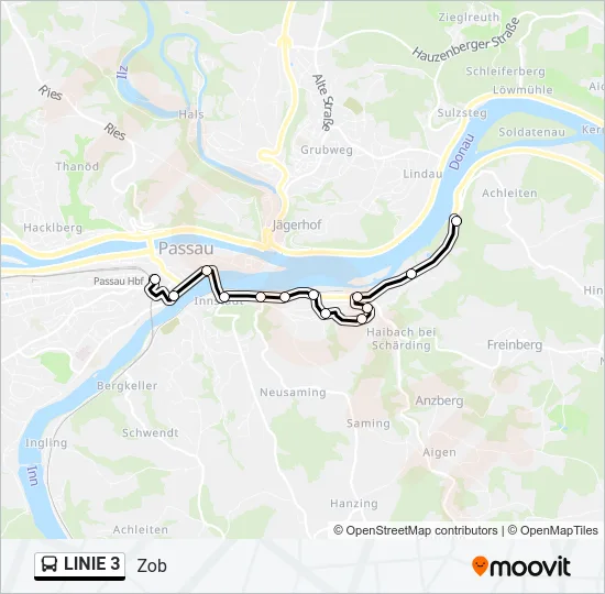 Автобус LINIE 3: карта маршрута