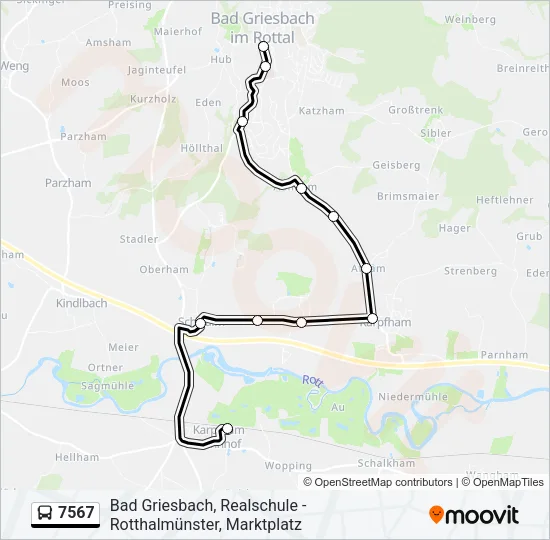 7567 Bus Line Map