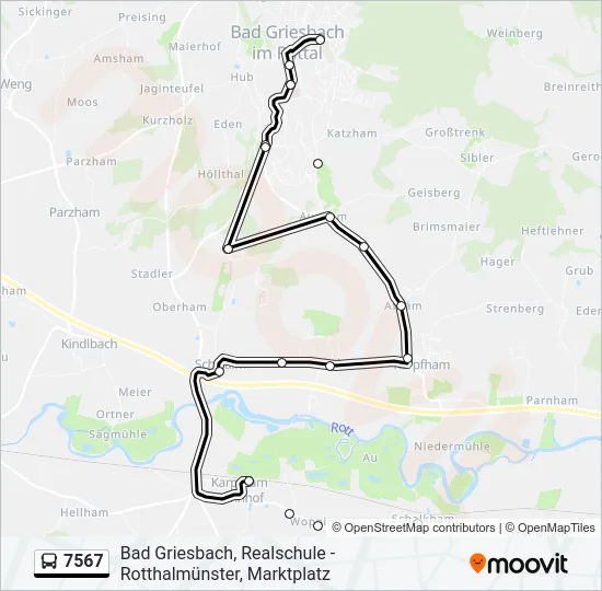 7567 Bus Line Map
