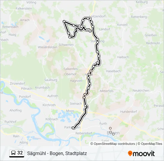 32 Bus Line Map