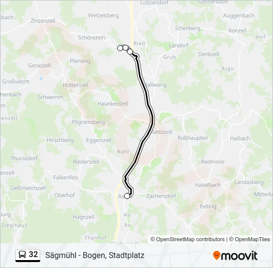 32 Bus Line Map