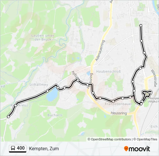 400 Bus Line Map