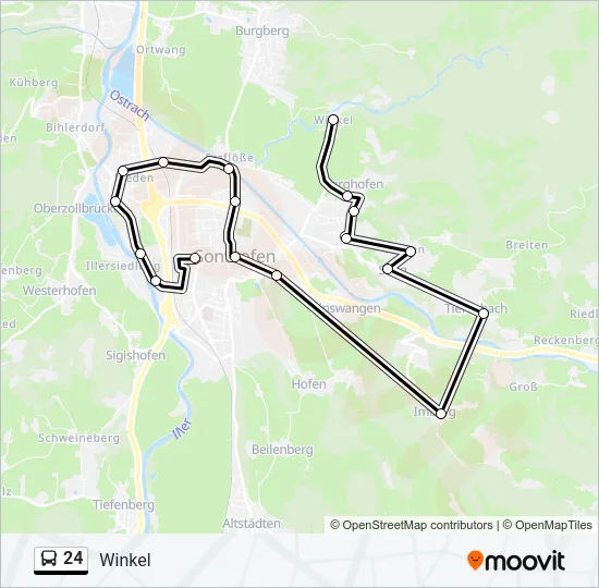 24 Bus Line Map