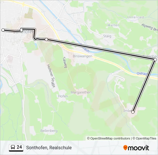 24 Bus Line Map
