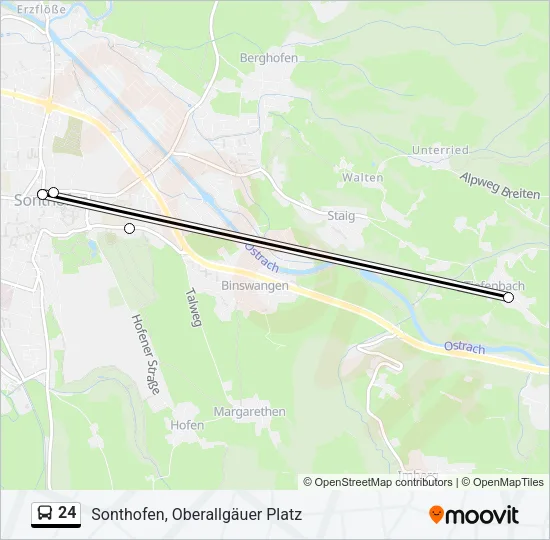 24 Bus Line Map