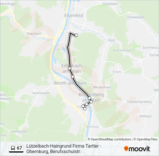 67 Bus Line Map