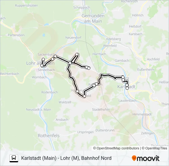 613 RUFBUS Bus Line Map
