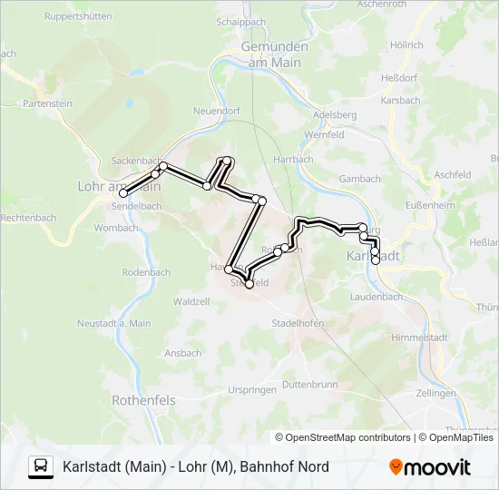 613 RUFBUS Bus Line Map