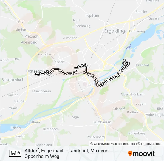 6 Bus Line Map