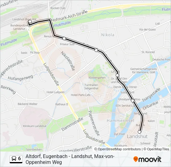 6 Bus Line Map