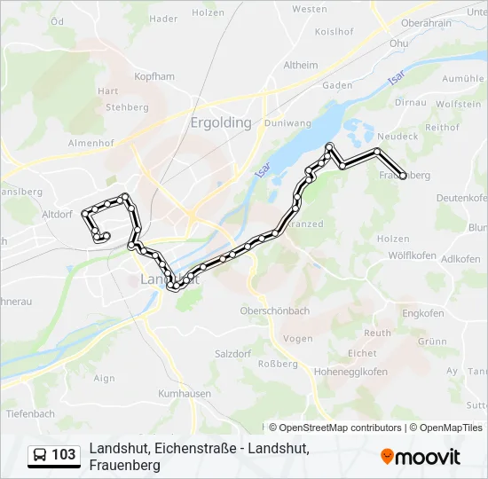 103 Bus Line Map